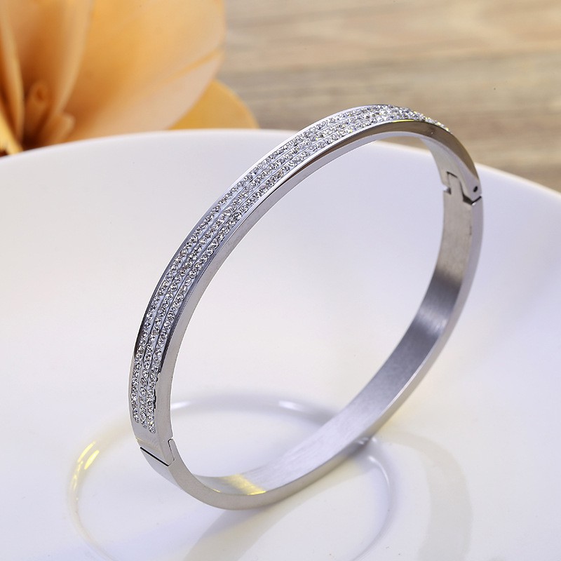 [NEW] Gelang bangle titanium korea import cewek anti karat cocok hadiah GK009