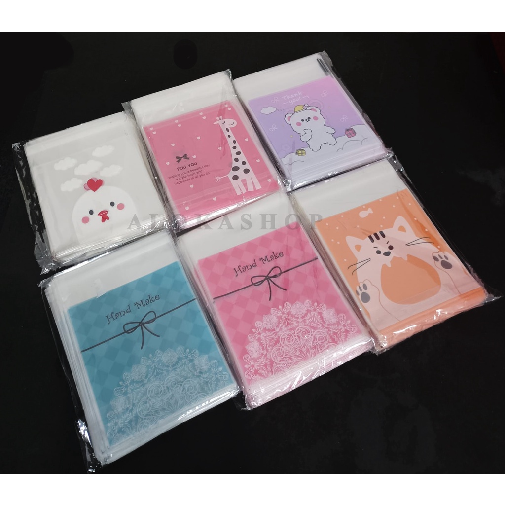 100 Pcs 10X10 Cookies bag / plastik kue kering / Kemasan kue lucu SERI 3
