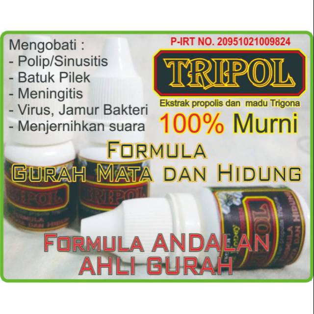 Gurah Mata dan Hidung TRIPOL 100% ekstak propolis dan madu trigona