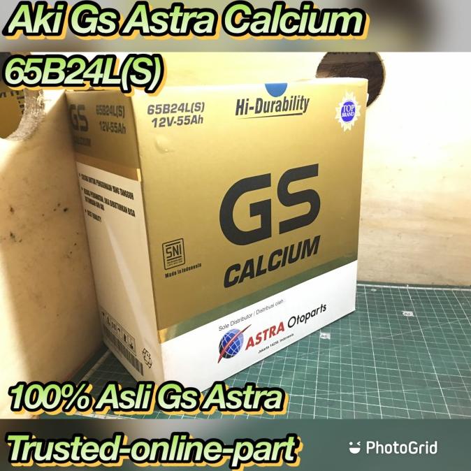 Aki 65B24LS Gs Calcium 100% Asli