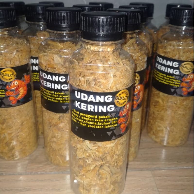 Udang kering pakan ikan predator udang pakan ikan koi kura-kura