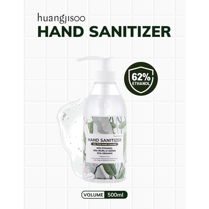 BPOM Huangjisoo hand sanitizer gel made in Korea 500ml Bunuh Kuman alkohol