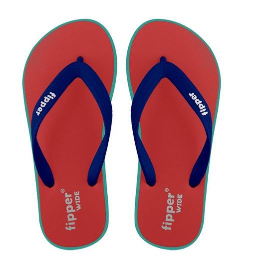 Sandal Fipper Wide Red Turquoise Navy Original