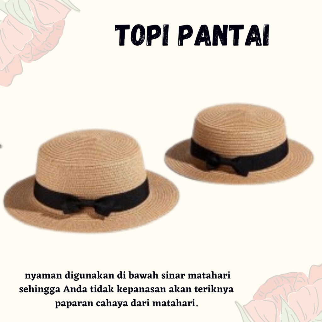 Best Seller!! Topi Pantai Wanita Lebar Anti-UV untuk Musim Panas / Outdoor / Hiking