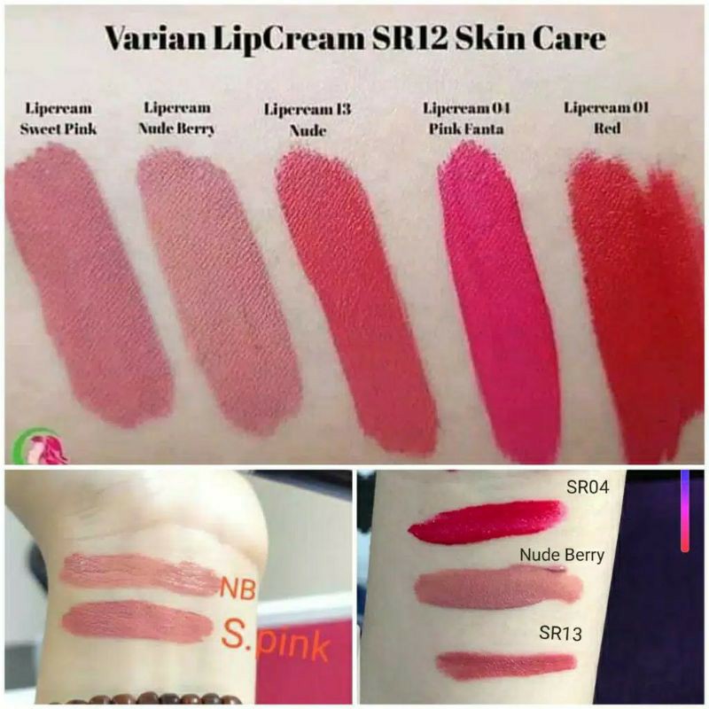 LIP CREAM 04 PINK SR12 / MOIST LEMBUT DAN NYAMAN DIBIBIR / BEBAS PARABEN BPOM