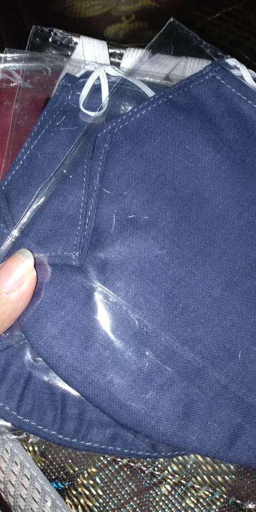 Masker Kain Kakashi 2 Layer Kantong Tisue