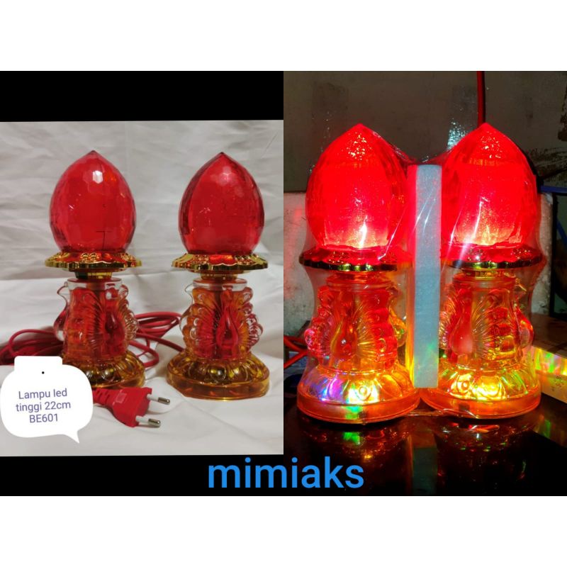 Lampu Sembahyang Led Altar Model Kaca Sui cin LED T=20cm