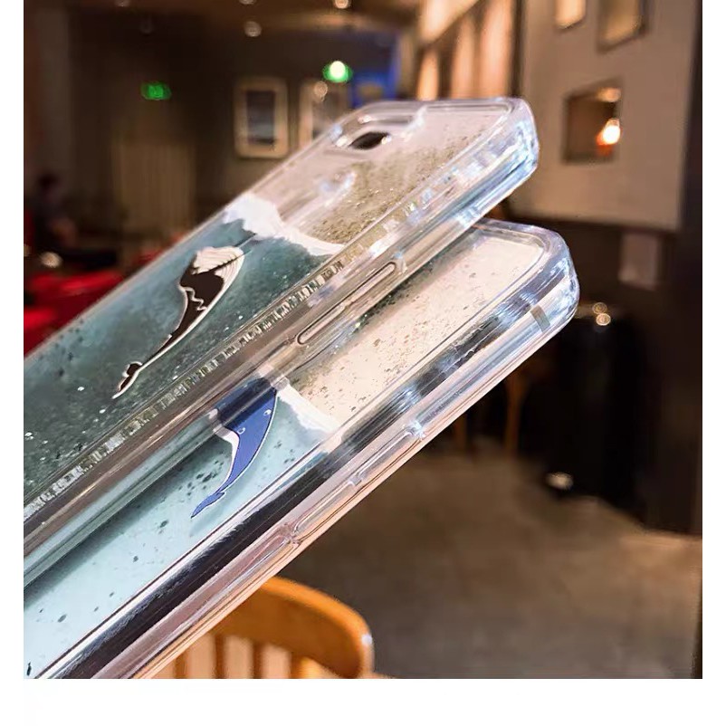 Oppo R9 R11 Plus R15 A59 A57 A83 F5 F7 A3S F9 K1 F11 Pro A12 Realme 5 C2 C3 Whale Glitter Liquid Bling Clear Soft Case-6