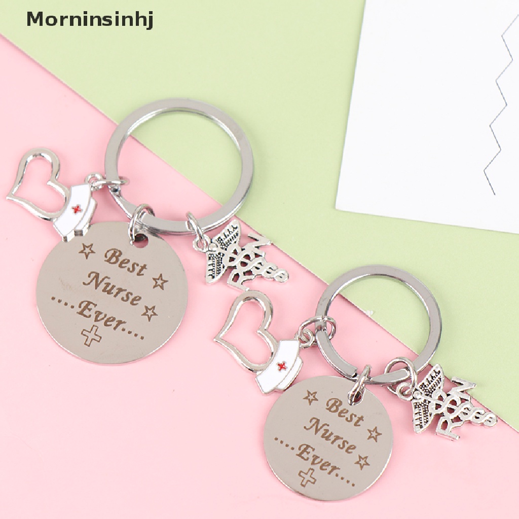 Mornin 1Pc Gantungan Kunci Hari Perawat Nurse Week Doctor Gift Pendant Keyring Best Nurse Ever id