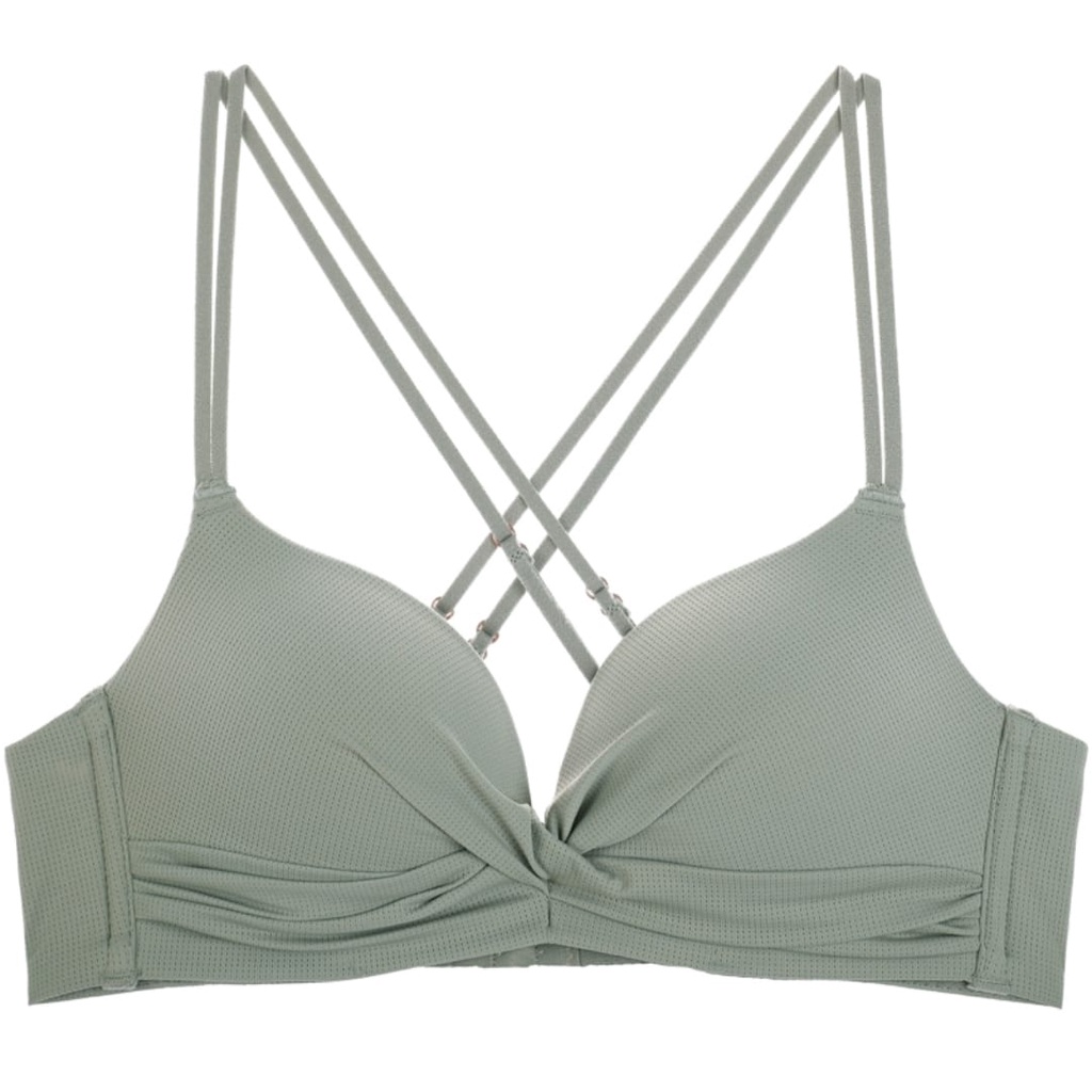 HUES.ID Premium JAPAN Quality Seamless Sport Push Up Bra Wanita Tanpa Kawat 9018