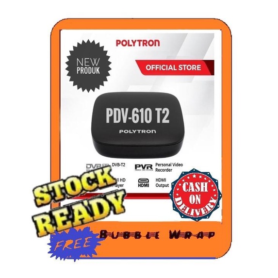 Polytron Pdv-600 Set Topbox Dvb T2 Receiver Penerima Siaran Tv Digital