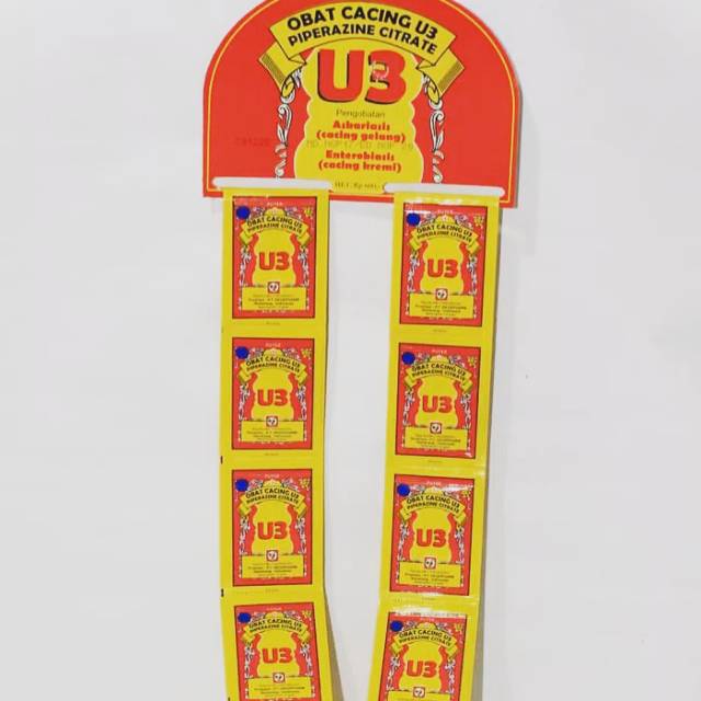 PUYER OBAT CACING U3 CAP JAGO 12SACHET