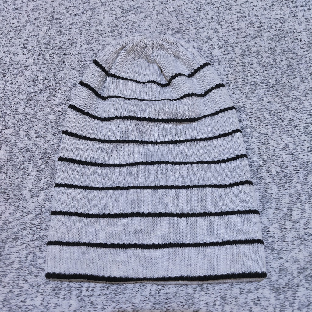 Kupluk beanie motif salur garis allsize Dewasa BEA-GARIS