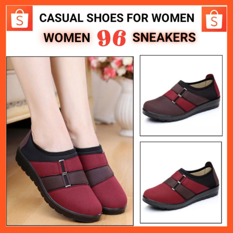 Sepatu Wanita Slip-On Kantor Sepatu Olahraga Sepatu Berjalan Wanita Santai Model Terbaru 2023