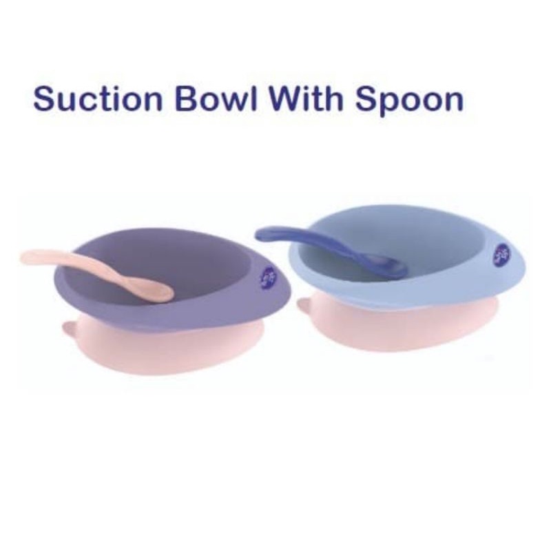 Baby Safe Suction Bowl With Spoon/Mangkok+Sendok Makan Bayi Anak