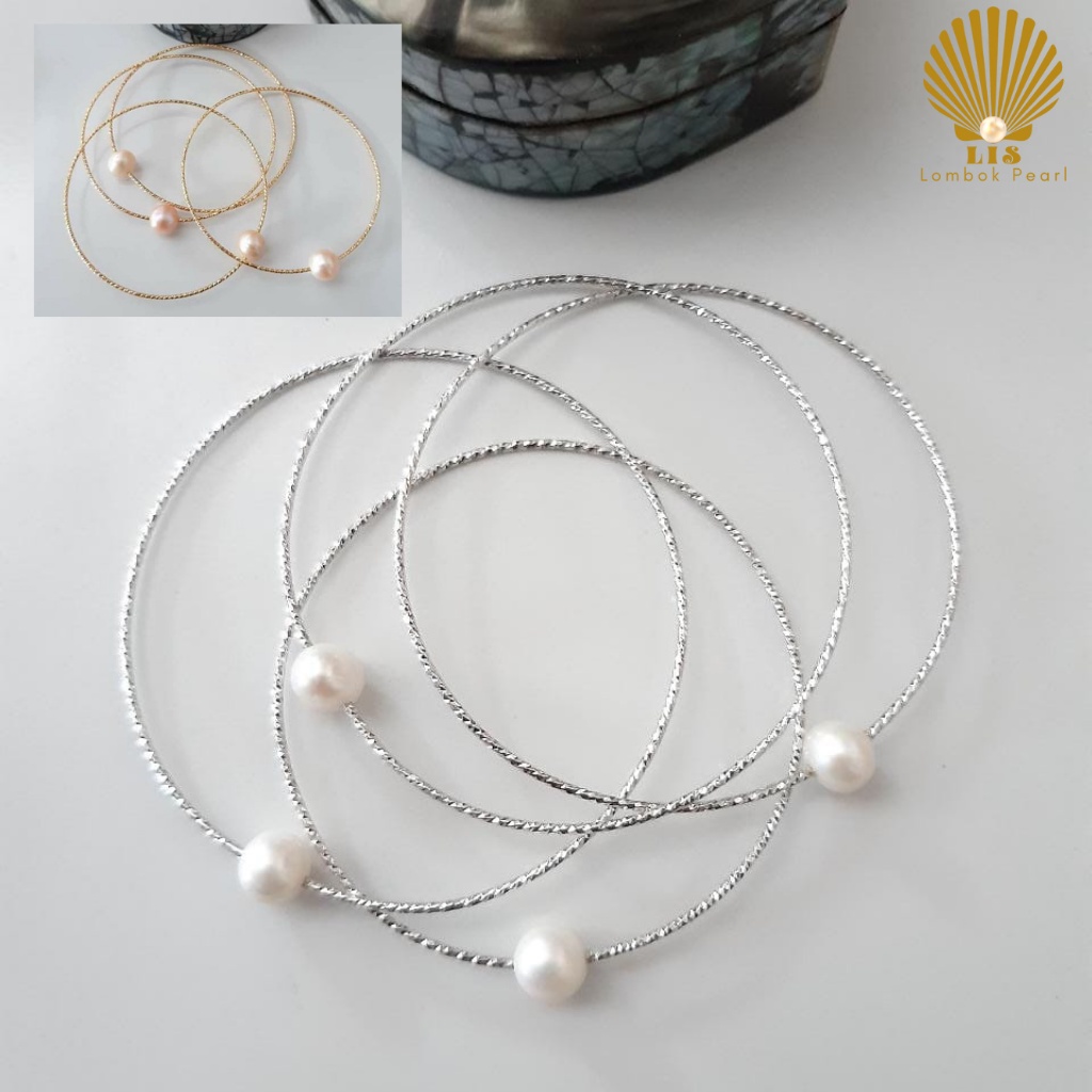 Brianna Bracelet Gelang Keroncong Set 4 Mutiara Lombok