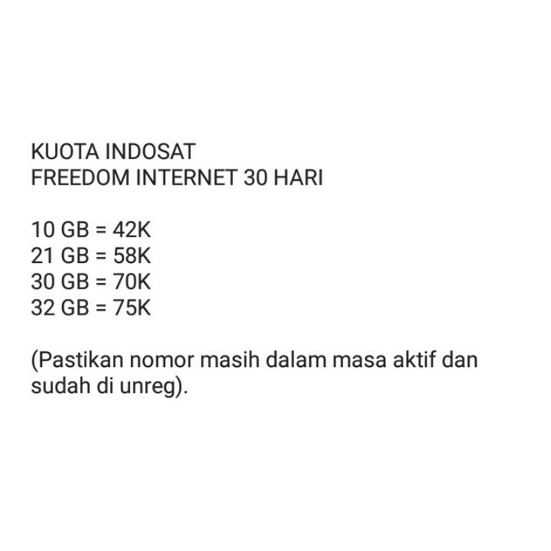 KUOTA INDOSAT MURAH 10 GB