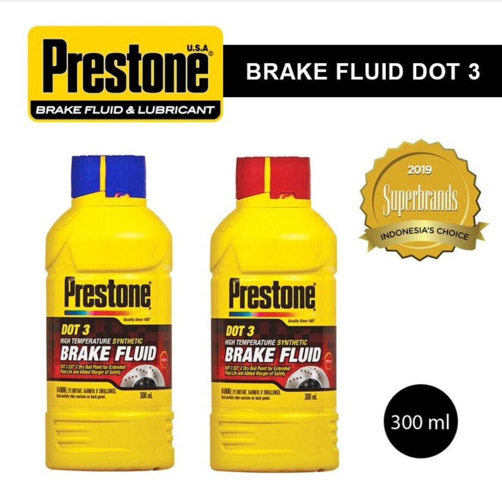 BRAKE FLUID - MINYAK REM PRESTONE DOT 3 (300ML) - MERAH / PUTIH