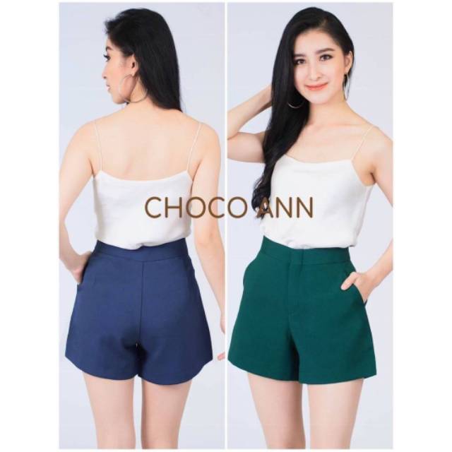 CHOCO ANN PENDEK | HOTPANTS CHOCO ANN PENDEK ZIPPER DEPAN IMPORT BANGKOK (CLCCSH01)