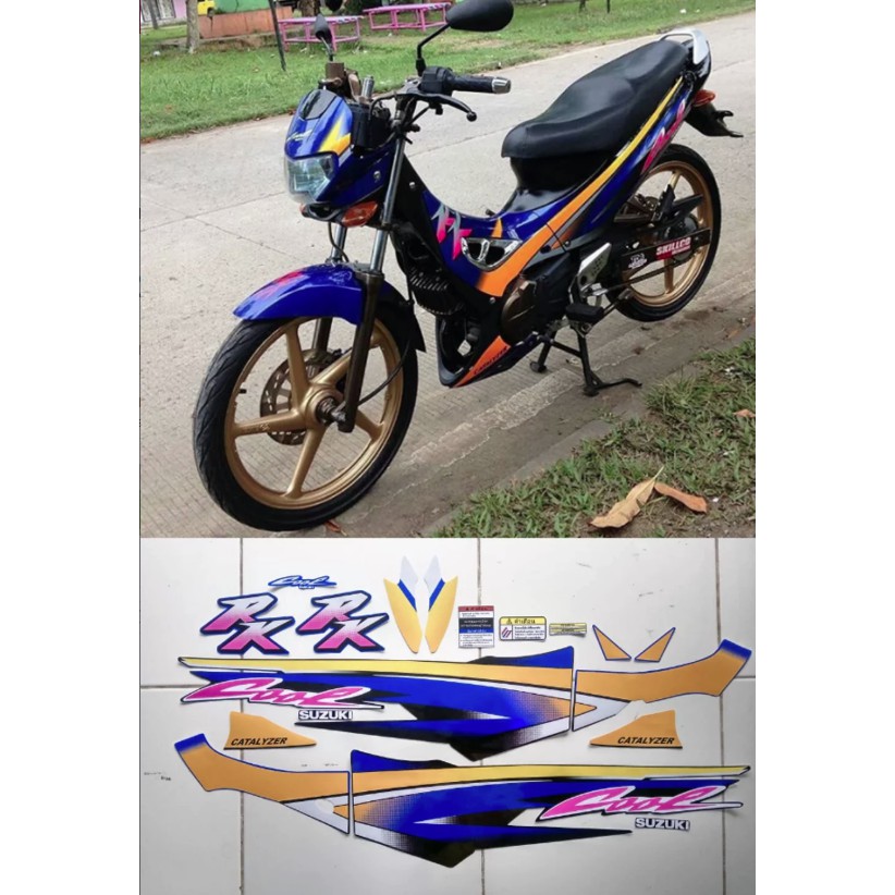 Jual Stiker Cutting Striping Suzuki Rk Cool Biru Hitam | Shopee Indonesia