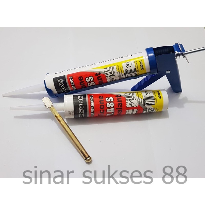 

Paket lem kaca 2pcs + tembakan gun + pisau potong kaca