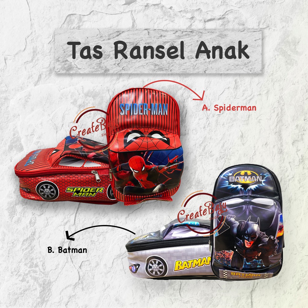 TAS RANSEL ANAK PAUD SD TAS RANSEL ANAK SEKOLAH MOTIF CEWEK COWOK