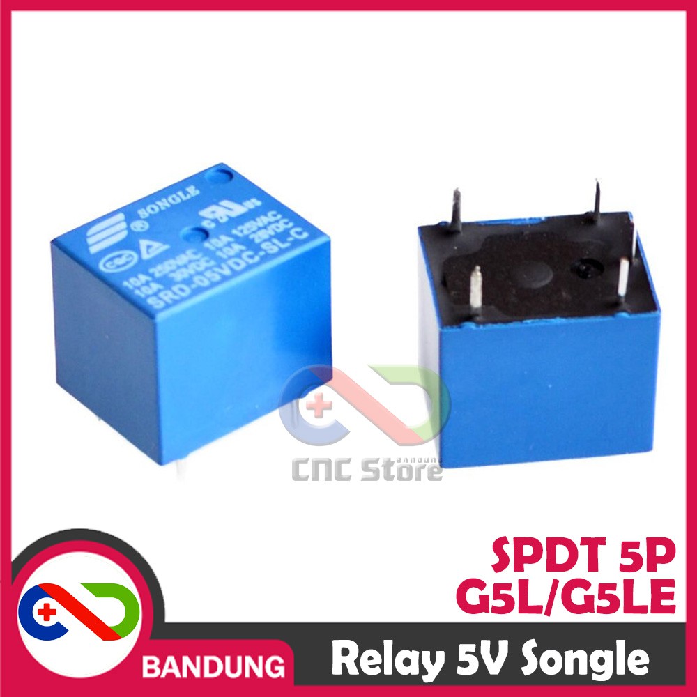 RELAY SONGLE 5V 10A SRD-05VDC-SL-C 5 PIN 5P G5L G5LE