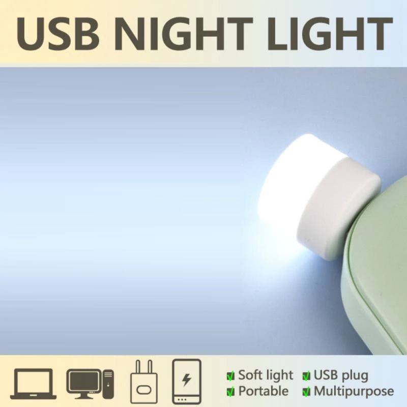 Lampu Bohlam Mini USB Cool White 6000K 110 Lumens 5V 1W - OB60 - White