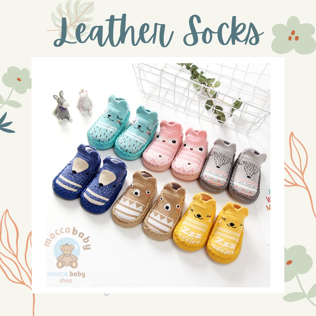 MBSS SEPATU PREWALKER ANTI SLIP BAYI KARAKTER ANIMAL CUTE / SEPATU KAOS KAKI KOREA FASHIONABLE / H1