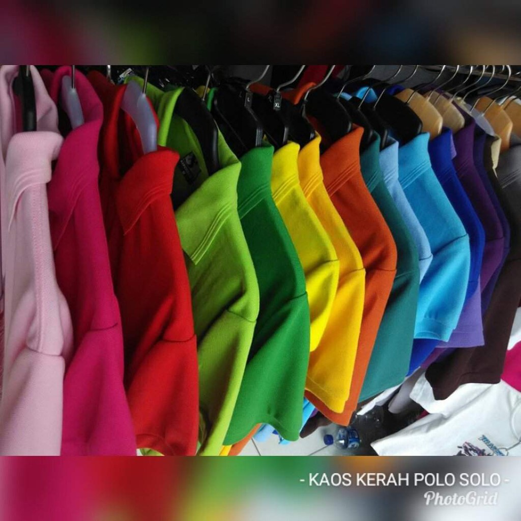 Kaos Kerah Polo Shirt Berkerah Polos Grosir Pria Cowok Murah