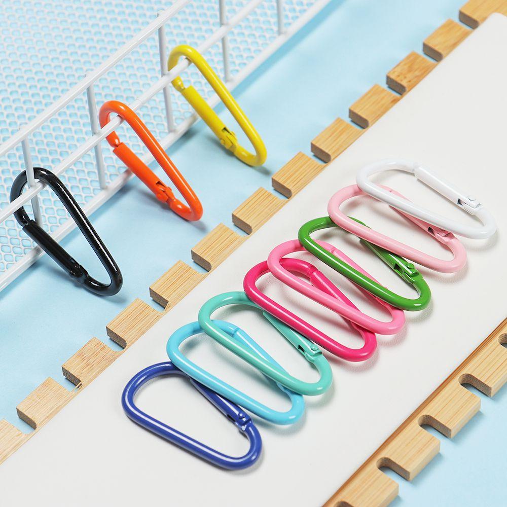 Top 5Pcs Climbing Button New Safety Multicolor Aluminium Alloy Carabiner