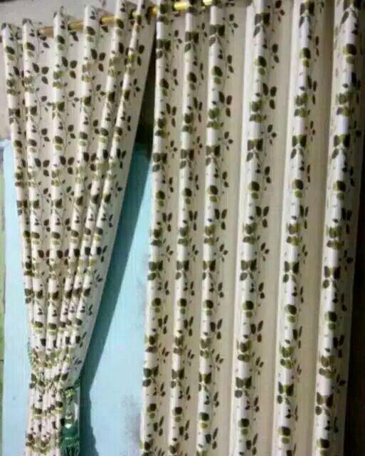 Gorden Blackout Blazer Surawung Hijou Besar Smokring 12 Lubang 6 Gelembung Pintu, Jendela