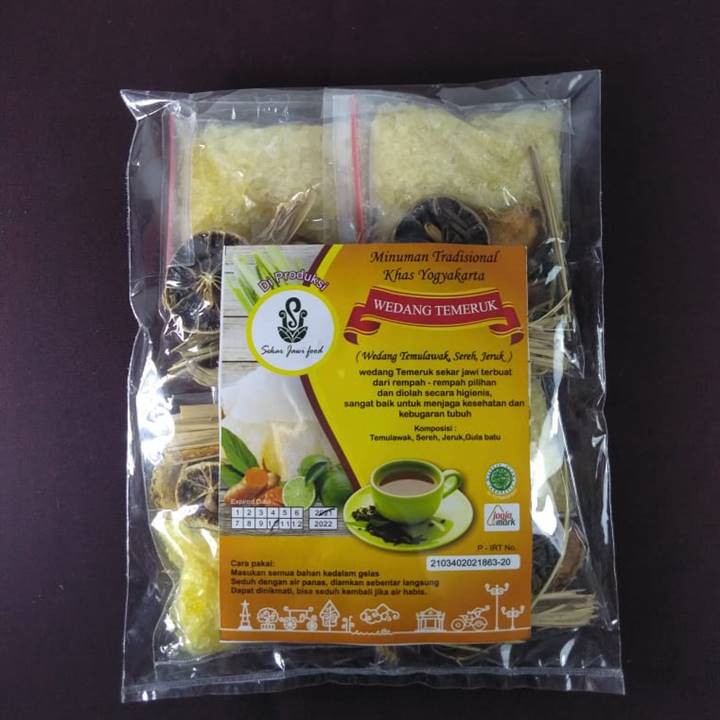 MINUMAN TRADISIONAL MINUMAN HERBAL WEDANG TEMERUK (TEMULAWAK – SEREH – JERUK) ISI 5