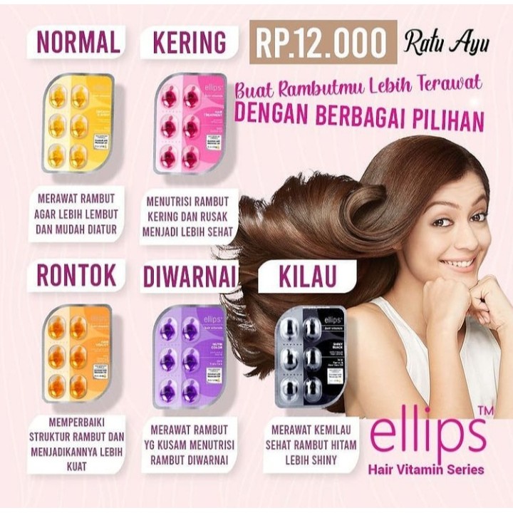 Promo Ellips Hair Vitamin Treatment Rambut Original