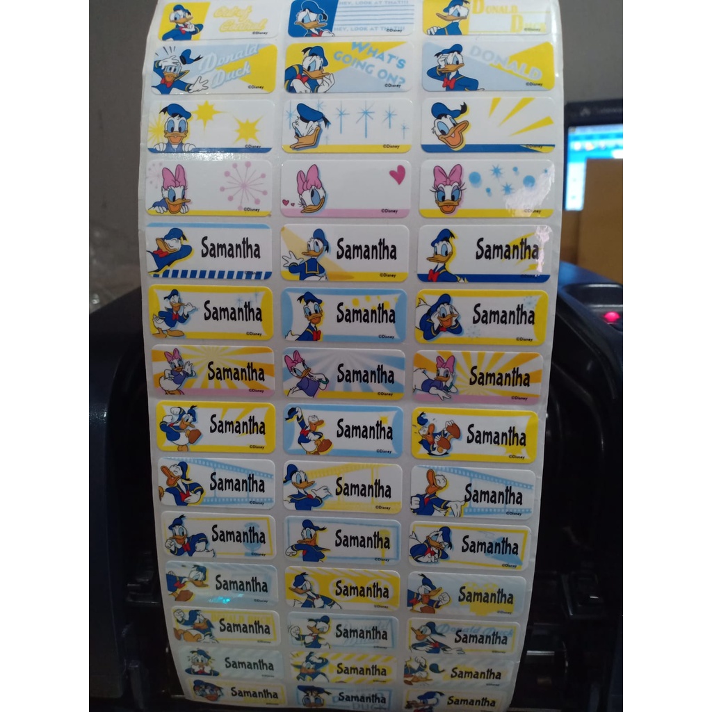 

Label / Sticker nama waterproof Premium Donald Duck DONAL BEBEK