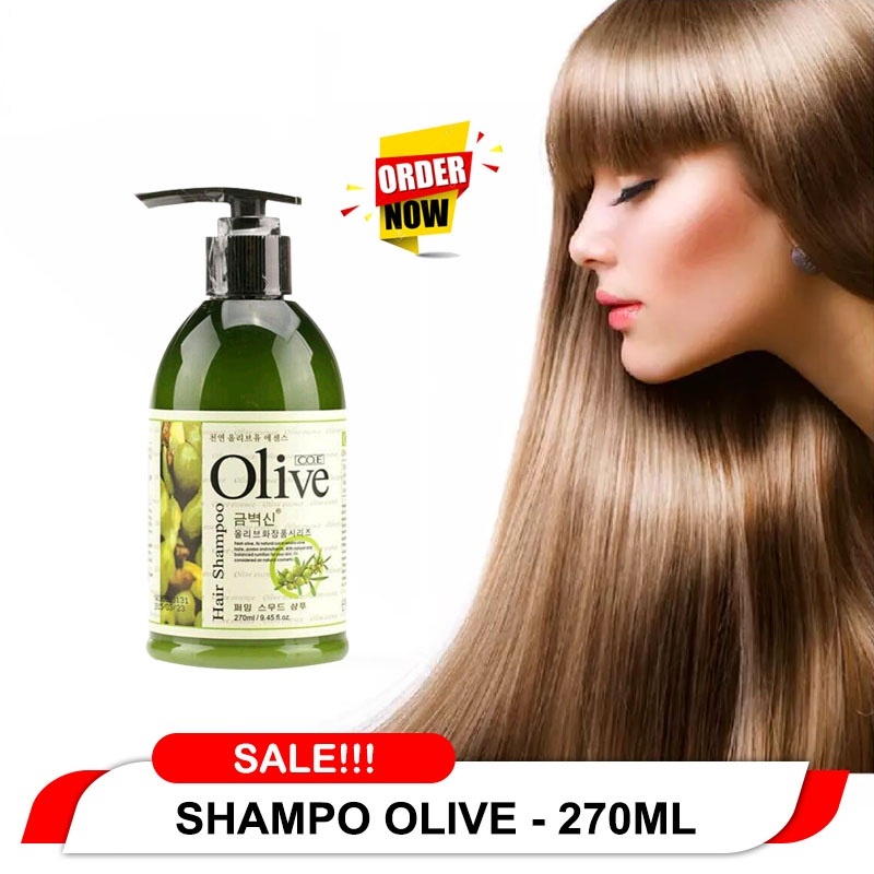 HOPE STORE - Shampoo Olive Oil - Olive Shampo COE -  Shampoo Anti Ranbut Rontok - Perawatan Rambut Rontok / Sampo Anti Ketombe / Sampo Anti-Dandruff - Shampoo Pelurus Rambut Original / Menutrisi Rambut