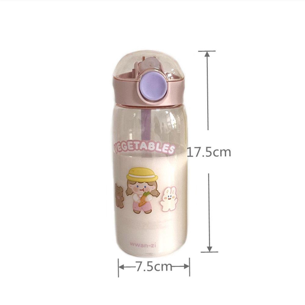 Solighter Botol Air Minum Anak Sekolah Portable Anti Bocor 450ML Cup Plastik