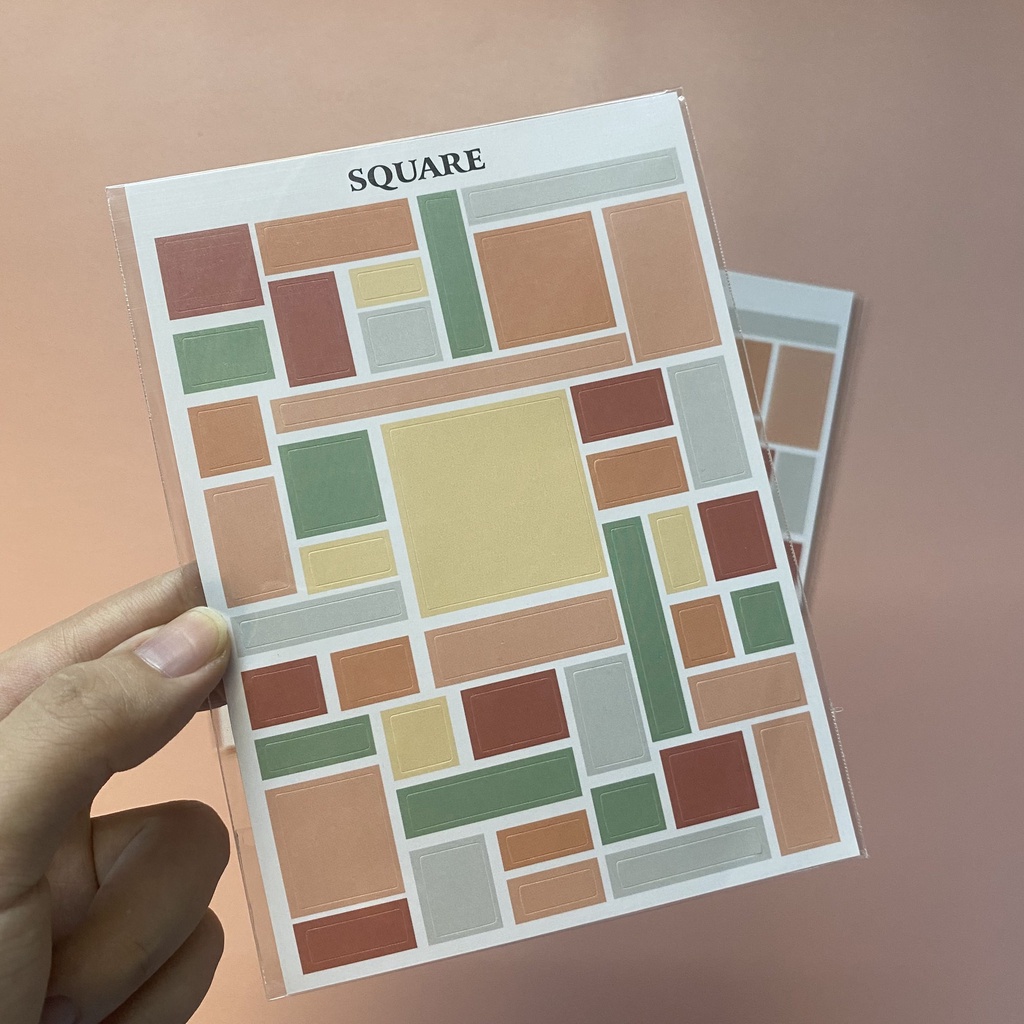 

Stiker Dekorasi Bentuk Kotak Persegi Regular Abstrak Warna Pucat Cream Lucu Kawaii / Sticker Square Cube Sides Nude Pastel Color Aestethic Cute