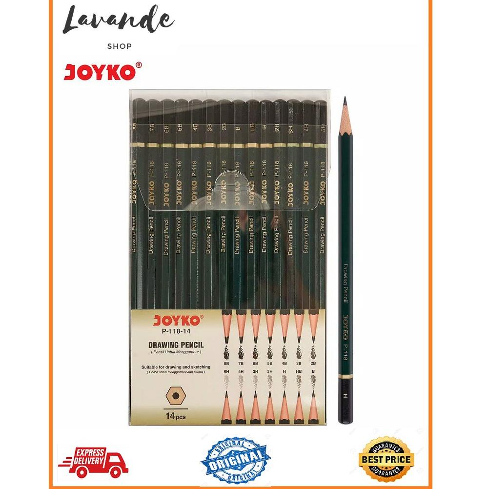

[KODE PRODUK 300V] DRAWING PENCIL / PENSIL MENGGAMBAR JOYKO P-118-14 1 Set 14 Pcs