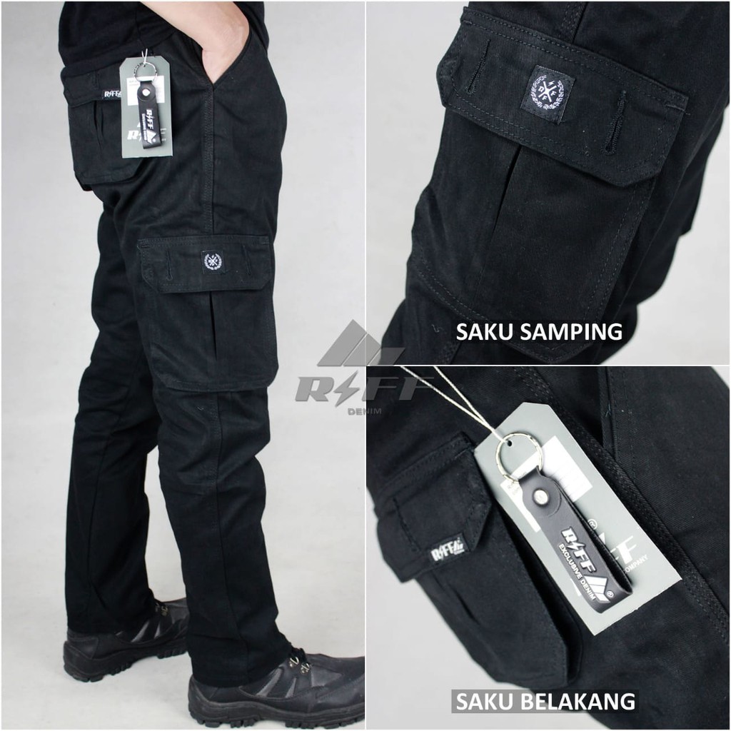 celana cargo panjang / celana cargo panjang slim fit pria