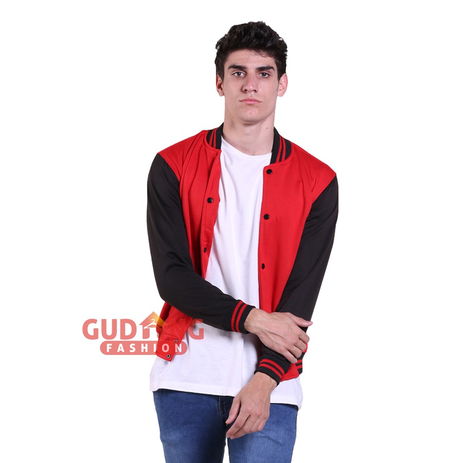 Jaket Baseball Pria Simple Casual - JAK 2159