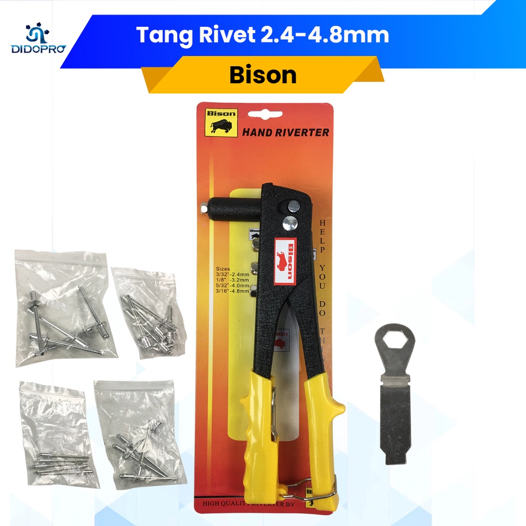 BISON 820 Tang Rivet Aluminium Tembakan Paku 9 Inch