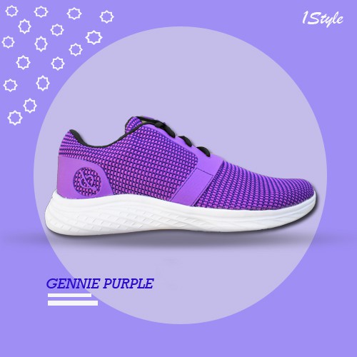 SEPATU SNEAKERS WANITA ONE STYLE GENIE PURPLE