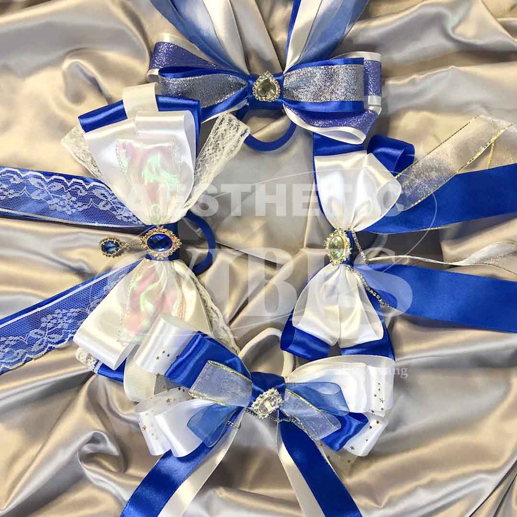 [NO BOX] Sapphire and White Aesthetic Ribbon Lightstick Super Junior | Suju | Winner - Elf - Innerci