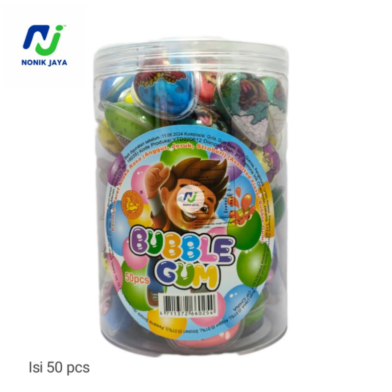 Bubblegum Karakter Dino isi 50 pcs (Lihat Deskripsi)