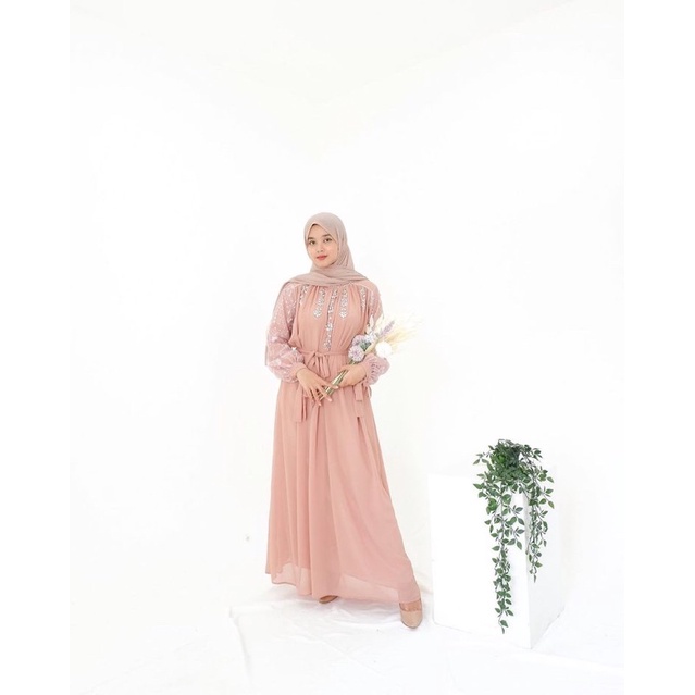 Soraya Lace Dress Ld 108/Dress Kondangan/Dress Payet/Dress Maternity/Dress Bumil/Dress Seragaman