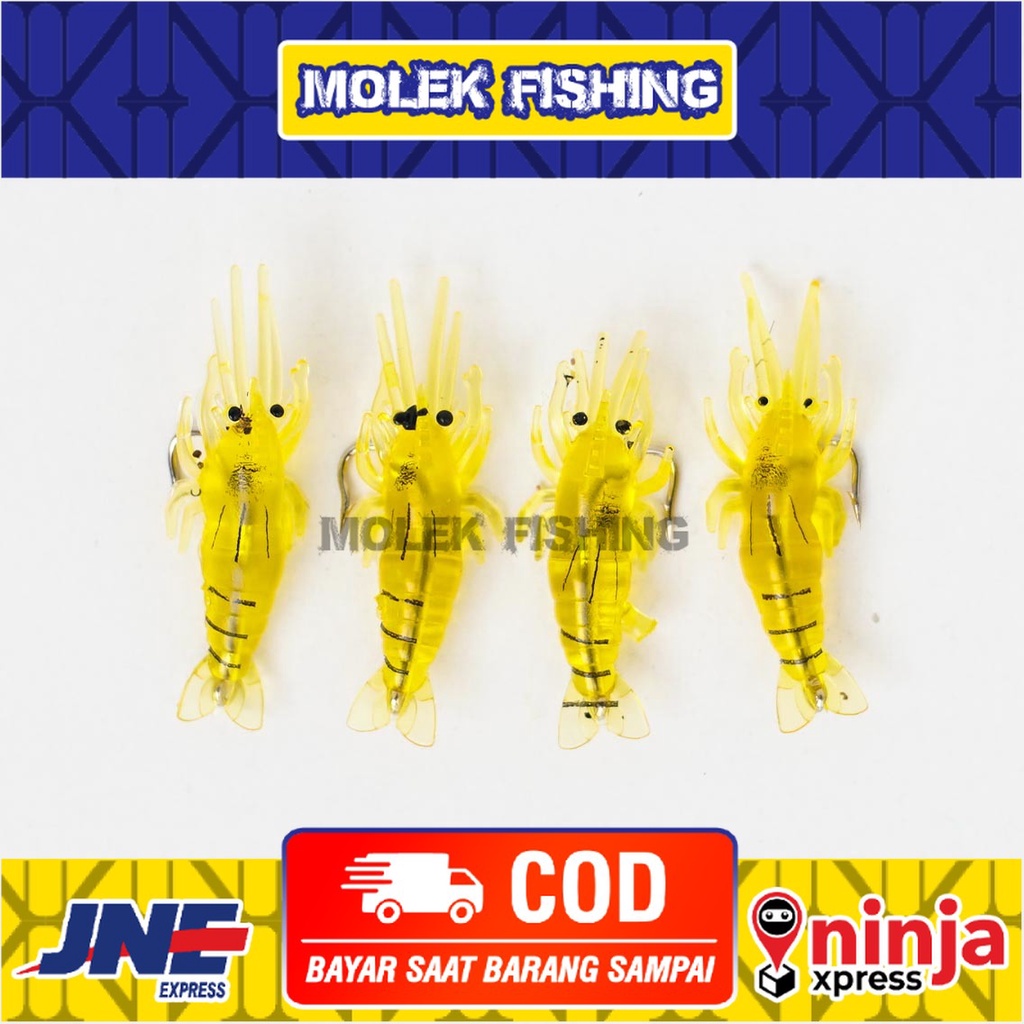 Softlure Udang Udangan  isi 4pcs / Softlure Udang / Udang-Udangan / Umpan Casting /