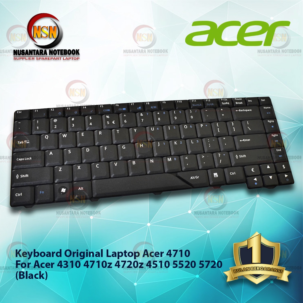 Keyboard Acer 4710 For Laptop 4310 4710z 4720z 4510 5520 5720 Hitam