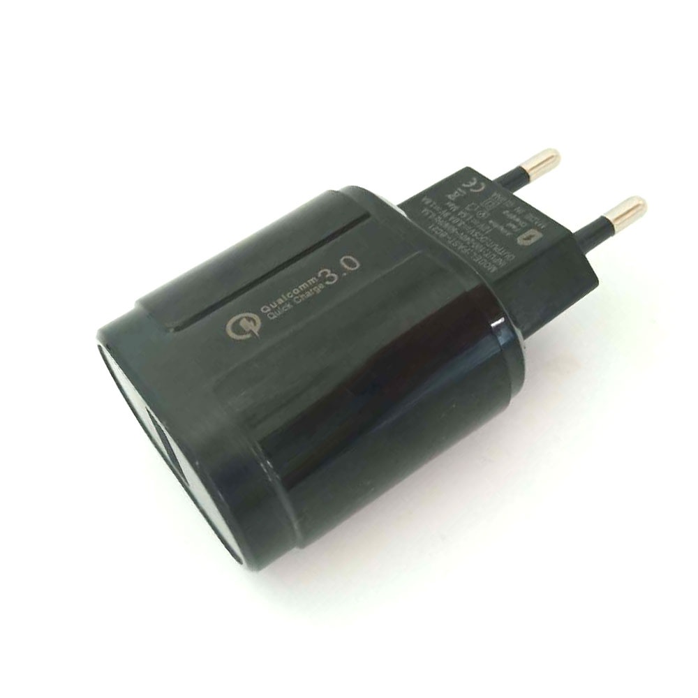 OLAF Charger USB 1 Port QC3.0 3A 18W EU Plug - SLS-002 HITAM