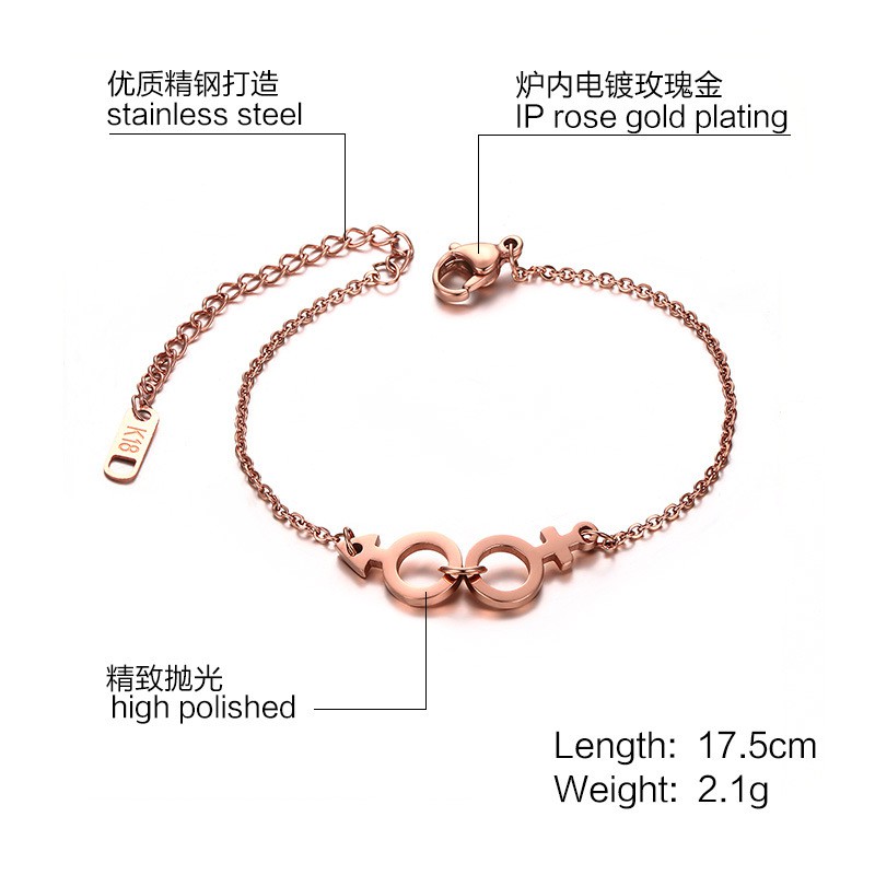 Gelang Bracelet Wanita Aksesoris Titanium Korea Cocok Hadiah GK029 lovely love elegant unisex